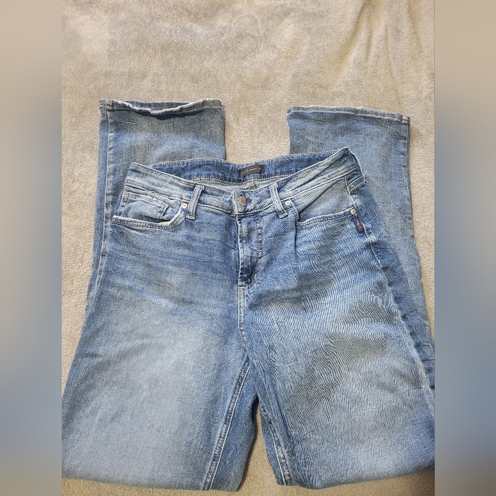 Silver Avery Slim Bootcut Jeans
